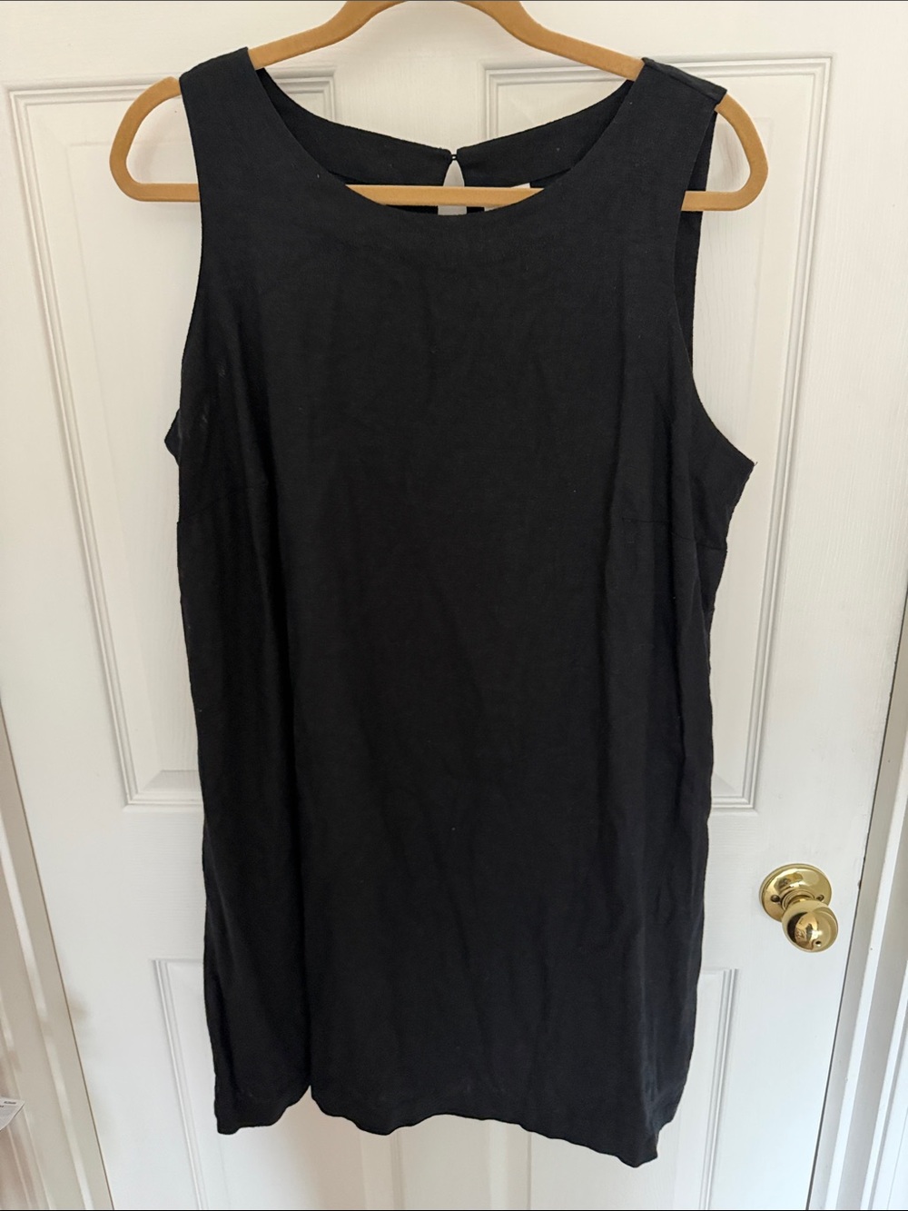 a new day Black Sleeveless Midi Shift Dress